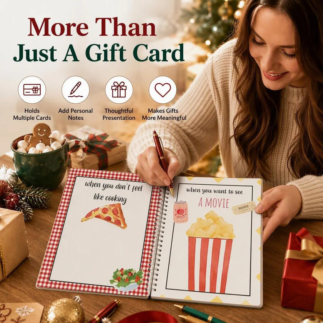 DIY Christmas Gift Card Holder Book 5x7 Inch