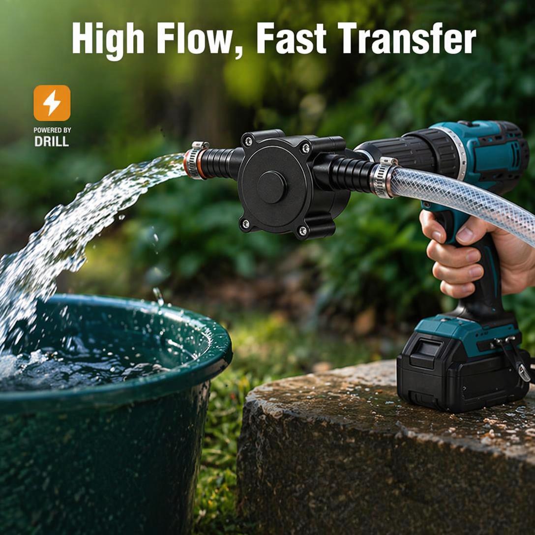 Portable Electric Drill Pump – Turn Any Power Drill into a High-Flow Water Transfer Pump