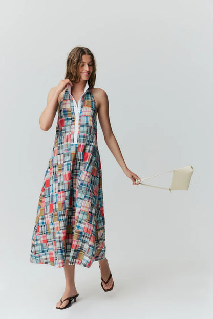Women’s Heritage Madras Halter Maxi Dress