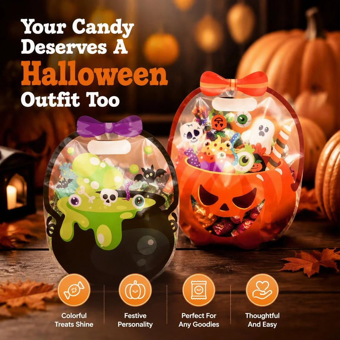 Halloween Pumpkin Treat Bags – 20 Pack