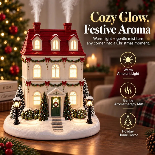 🎁Christmas House Aroma Diffuser with Glowing Windows