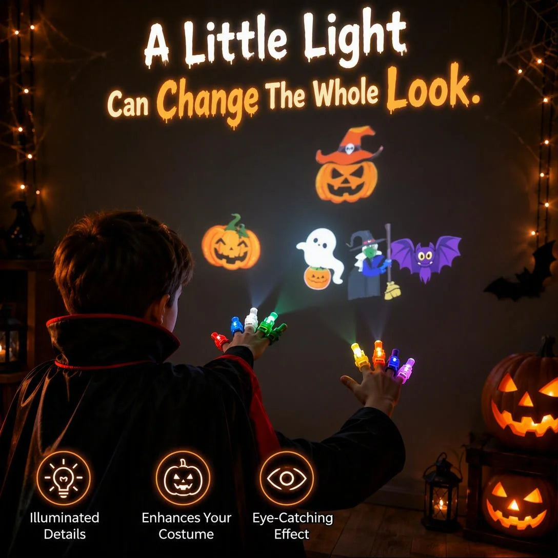 Halloween Glowing Finger Projection Party Lights