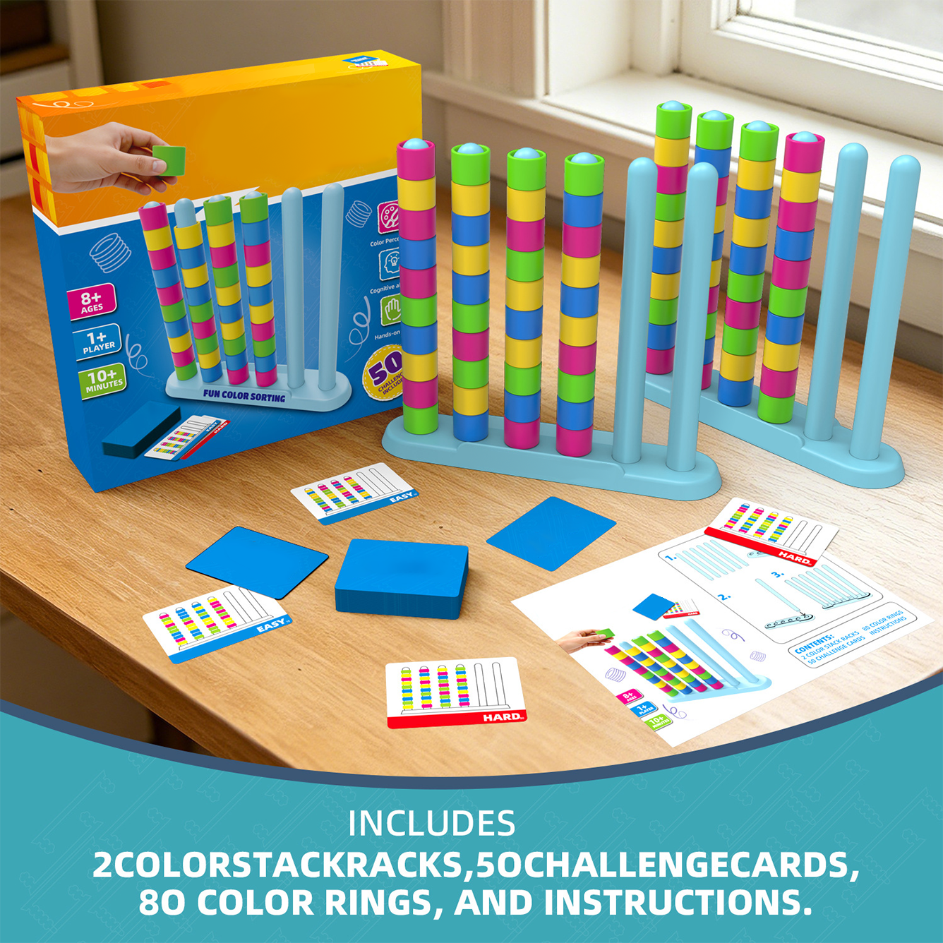 🎁Color Matching Stacking Game🧠 — Educational Party Game Toy