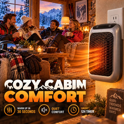 🎁Plug-In Ceramic Heater with Remote Control & Smart Thermostat