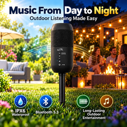 🎁Solar Powered Outdoor Bluetooth Speaker – 360° Sound, IPX6 Waterproof