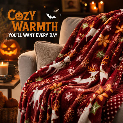Oversized Halloween Plush Throw Blanket