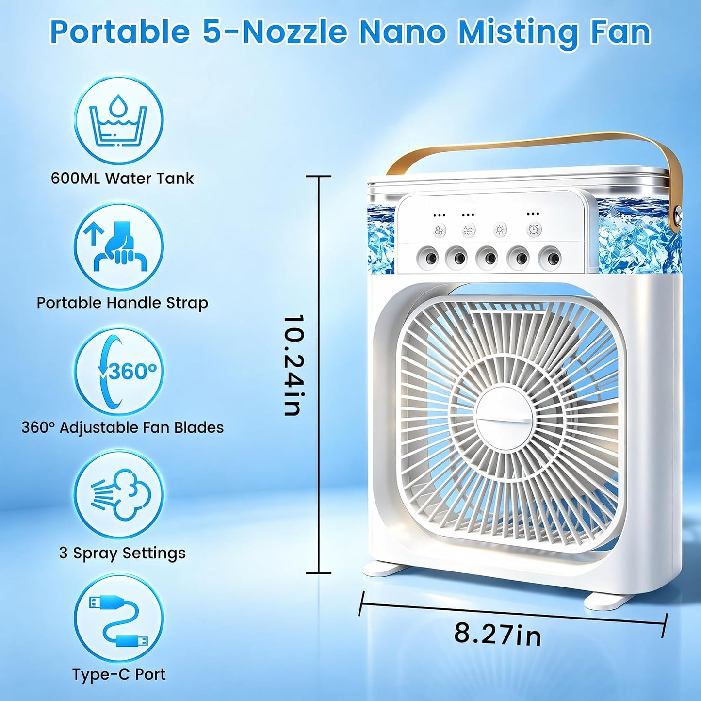 Mini 3-in-1 Evaporative Air Cooler