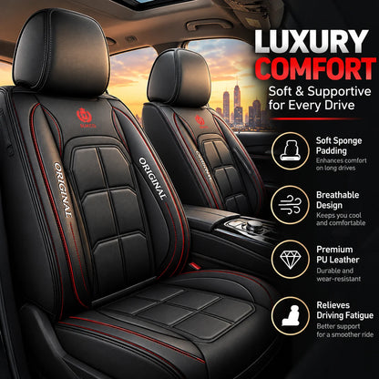 🎁Universal 9D PU Leather Car Seat Covers – Full Seat Protection