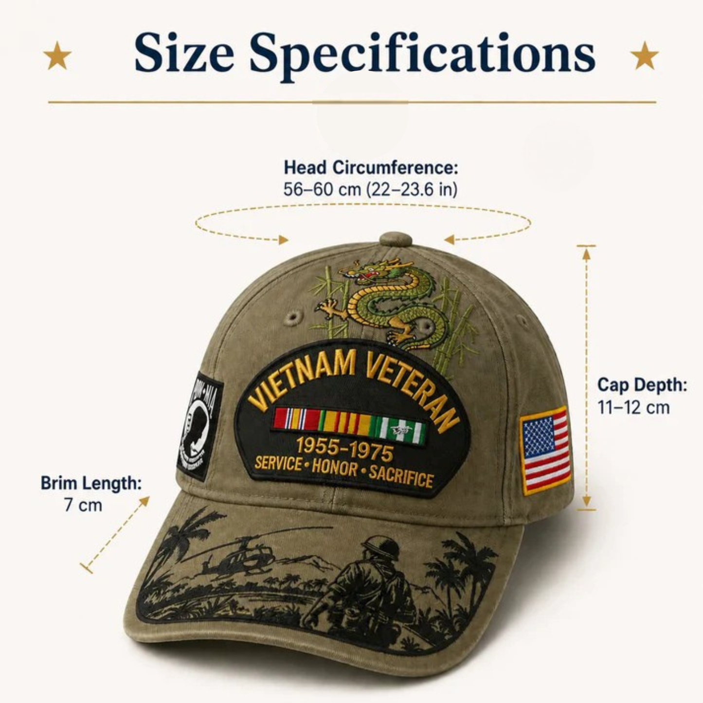🔥🔥🔥Letzte Tag Promo: 49% RABATT 🎖️ - Vietnam Veteran Tribut Kappe
