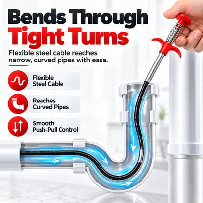 🎁Flexible Four-Claw Drain Grabber &amp; Clog Remover Tool