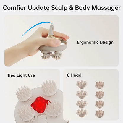 Waterproof Head & Body Massager, Perfect Gift for Men & Women