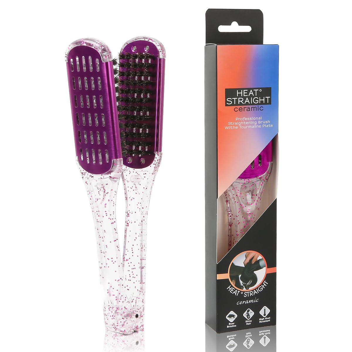 ❤️Double-Sided Boar Bristle Hair Brush – Smooth & Frizz Control
