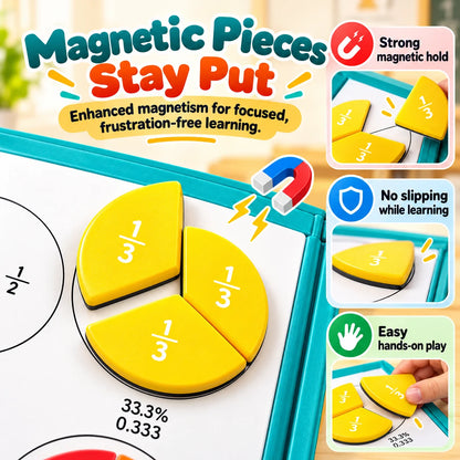 🎁Magnetic Fraction Learning Book – Hands-On Math Manipulative for Kids