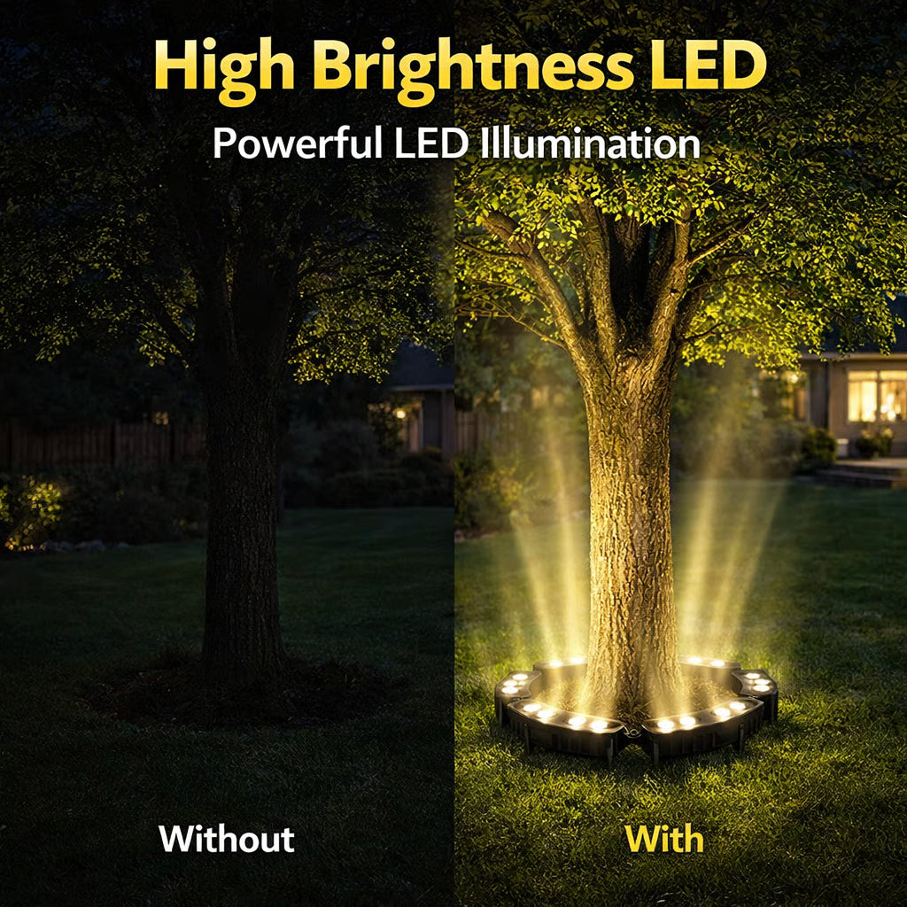 🌳 LED Ring Tree Light (Single Piece) | Outdoor Waterproof 360° Landscape Spotlight for Trees, Gardens & Pathways
