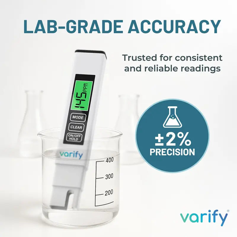 VARIFY 4-in-1 TDS Meter Digital Water Tester – Accurate Water Quality Checker for Drinking Water 💧