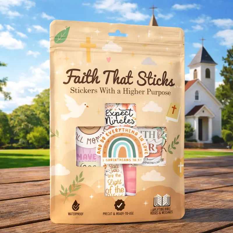 300 PCS Christian Faith Stickers – Scripture Quotes for Journals, Bible & Crafts 📜