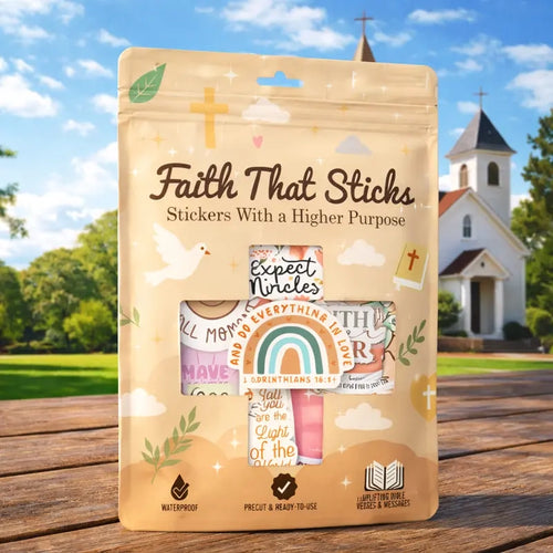 300 PCS Christian Faith Stickers – Scripture Quotes for Journals, Bible & Crafts 📜