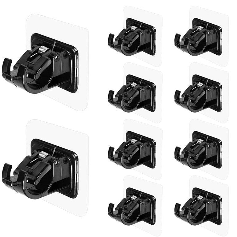 8PCS No-Drill Self-Adhesive Curtain Rod Brackets