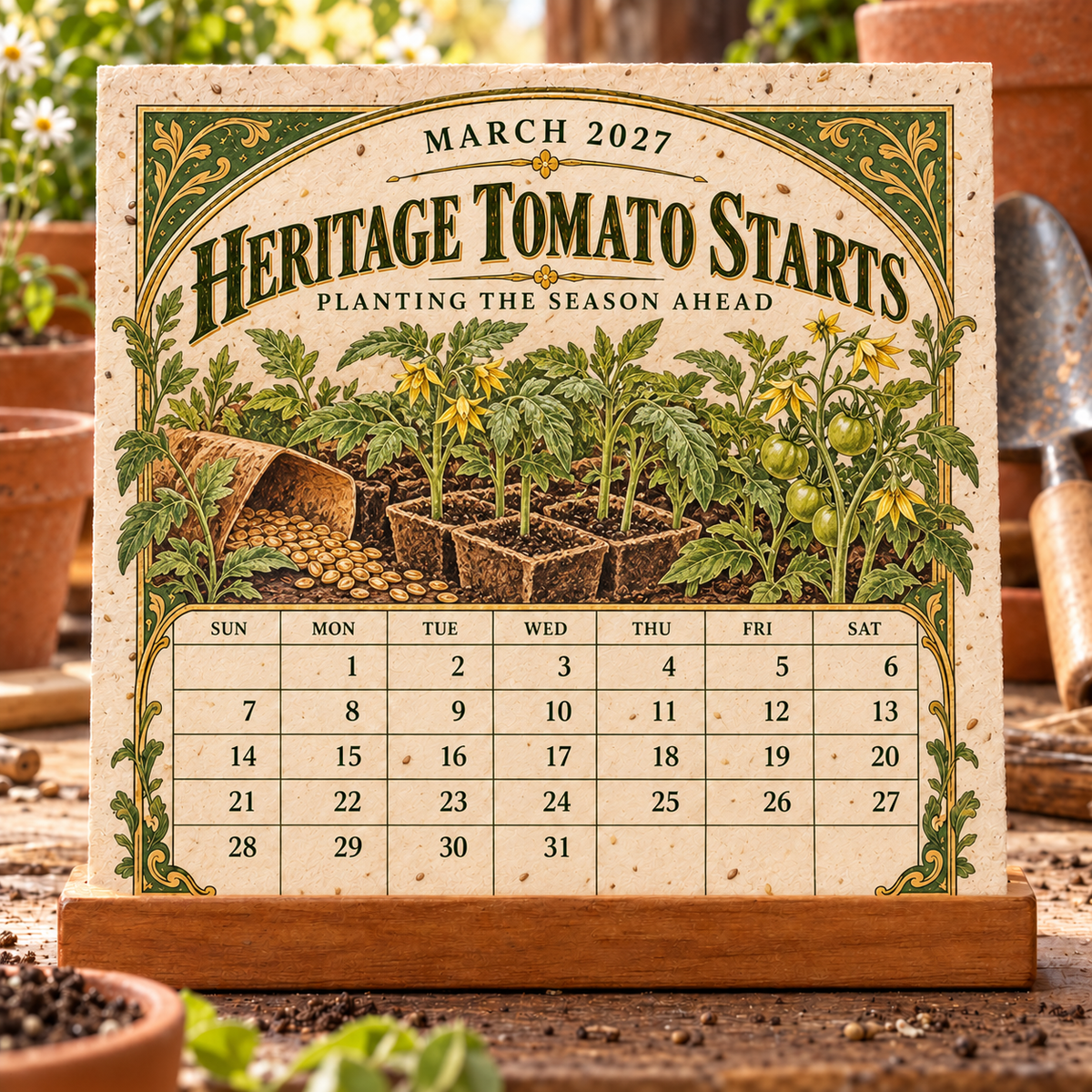 🎉🌻 2027 The Heirloom Garden Plantable Seed Calendar
