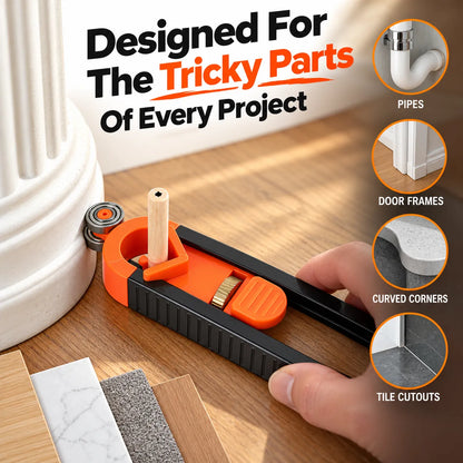 🎁Precision Contour Gauge With Lock & Bonus Wooden Carpenter Pencil