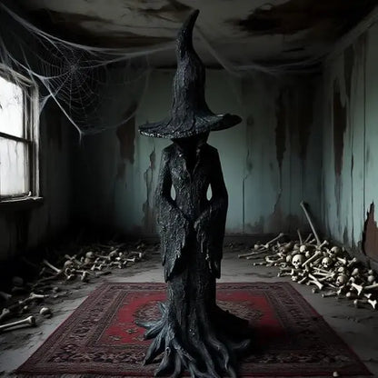 Painted Enchanting Witch Statue