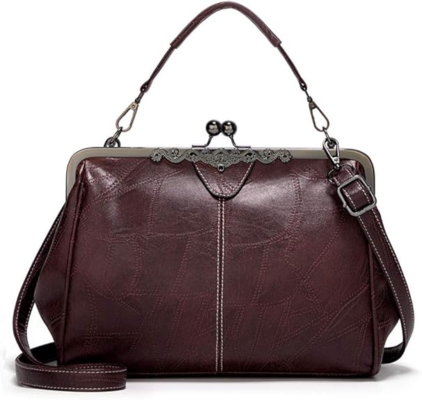 💼2026 New Kattee Elegant Waterproof Women's Leather Kiss-Lock Tote Handbag