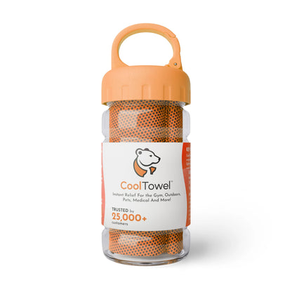 CoolTowel Bottle – Portable Reusable Cooling Towel with Travel Bottle