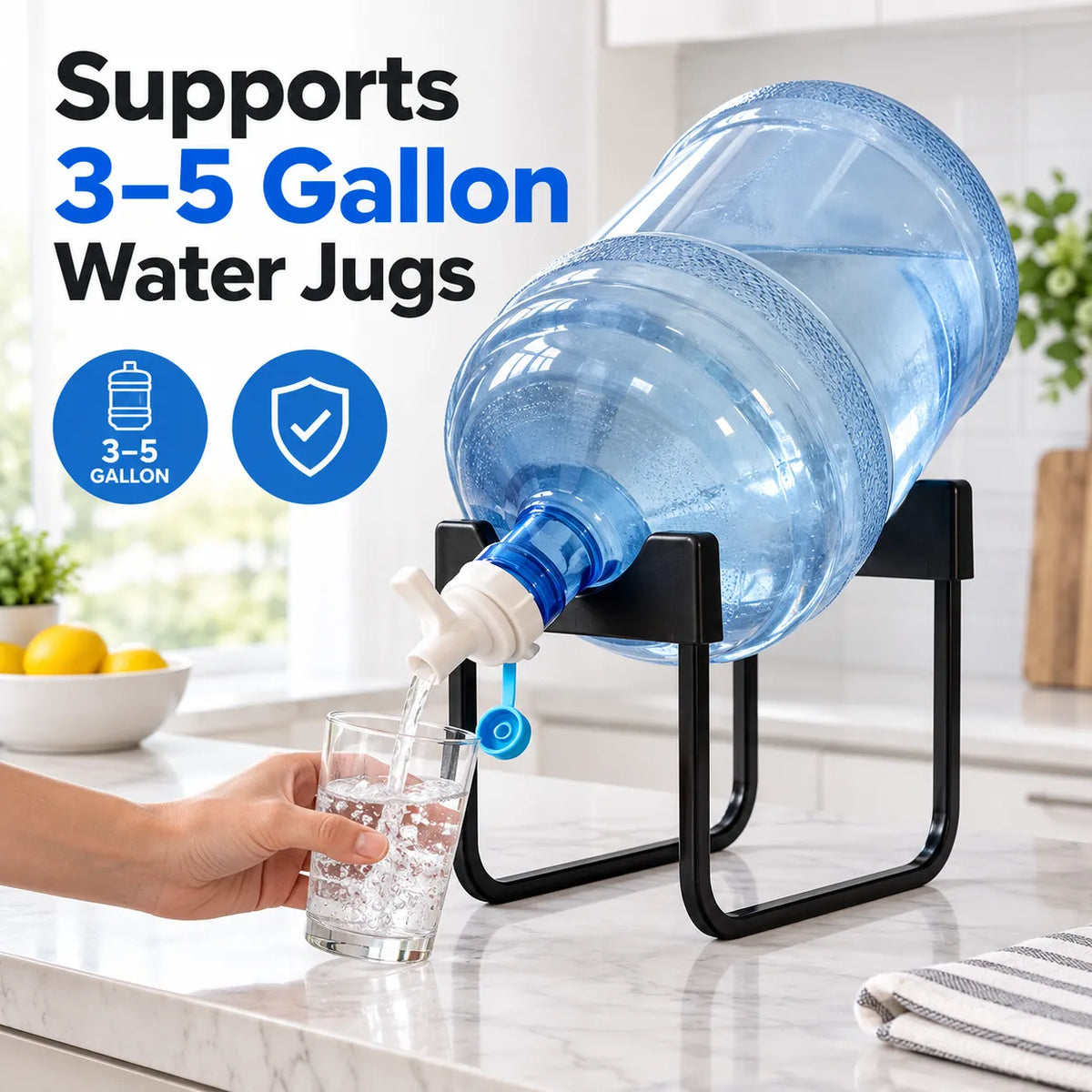 🎁3–5 Gallon Countertop Water Dispenser Stand with Standard Water Spout