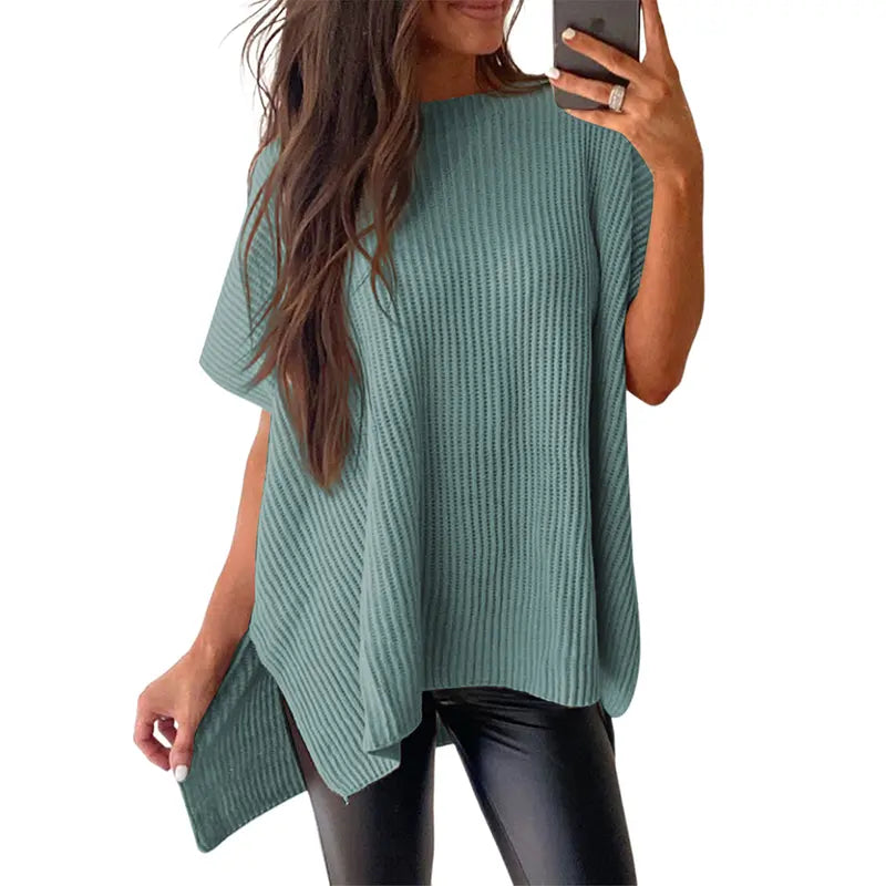 Women's Relaxed Knit Batwing Sleeve Sweater