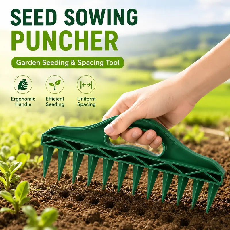 Row Seeder Tool for Seed and Seedling Spacing in Trays and Garden Rows Kit.🎉