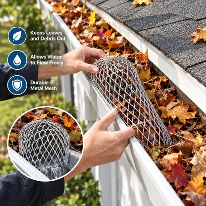 🎁8-Piece Aluminum Alloy Gutter Downspout Guard Filters