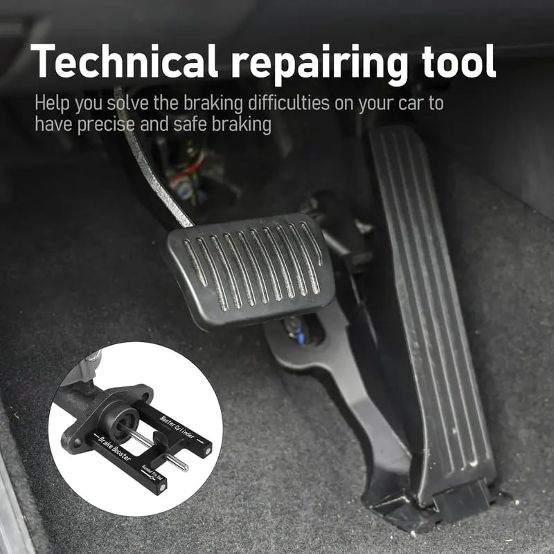 GJANSH Brake Adjustment Tool. Brake Booster Rod Adjustment Tool. Brake booster with master cylinder.Pushrod Power For Adjustable Braking Distance of Brake Pedal(N48 Magnetic CNC Aluminum)