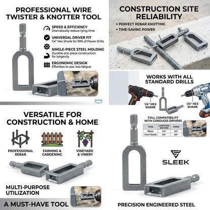 ⚡ Multifunctional Wire Twister / Knotter – High Efficiency Wire Winding Tool