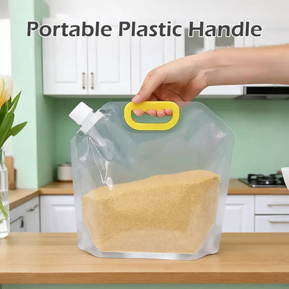 5 Counts Reusable Food Sealed Bags, leak proof design