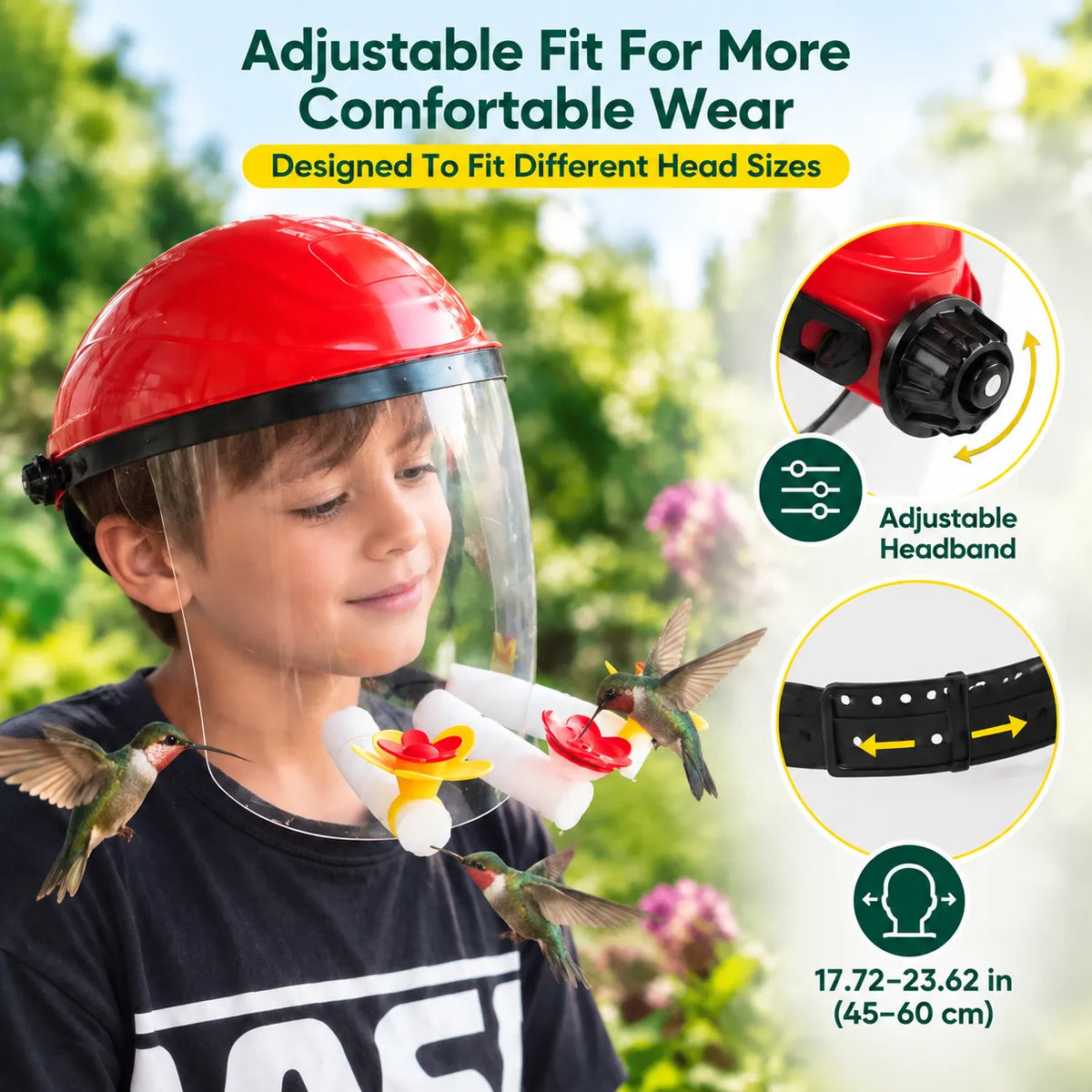 Wearable Hummingbird Feeder Hat – Adjustable Close-Up Bird Watching Experience