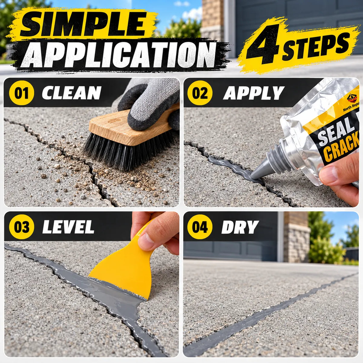 Professional Concrete Crack Filler & Sealant