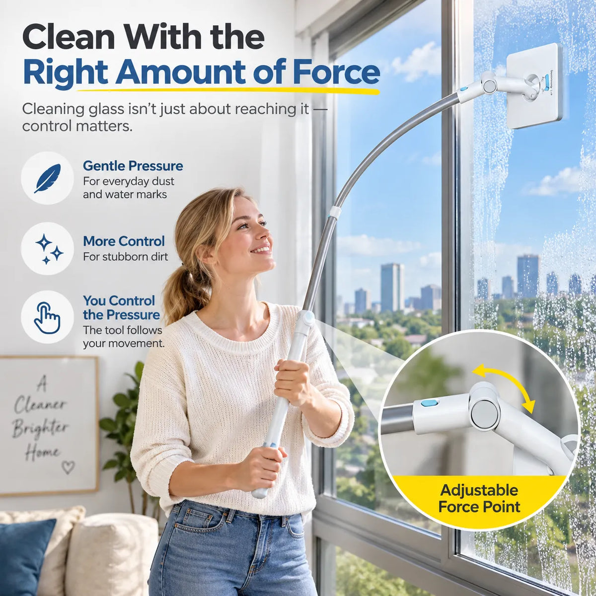 🎁High-Reach Window Cleaning Tool for High-Rise & Hard-to-Reach Windows