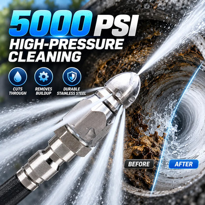 2Pcs 5000 PSI High-Pressure Sewer Jetter Nozzles With 1/4" Quick Connector