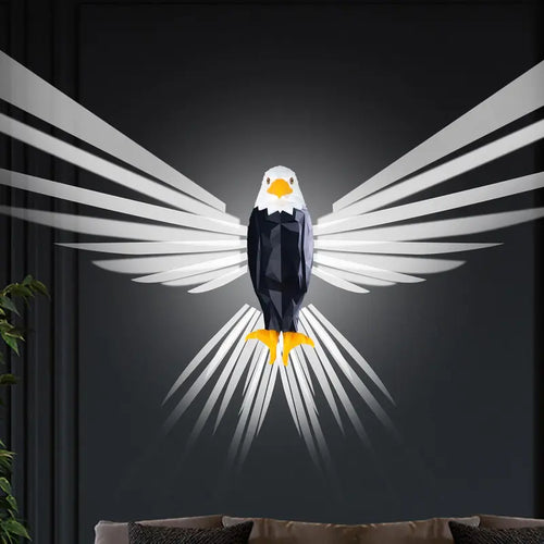 Eagle Wall Light LED Magnetic Night Lamp No Drill Easy Install USB Rechargeable Cool Room Decor