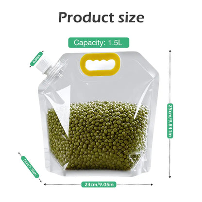 5 Counts Reusable Food Sealed Bags, leak proof design