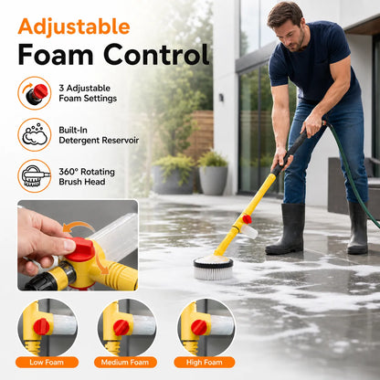 360° Rotating Multi-Purpose Foam Cleaning Brush