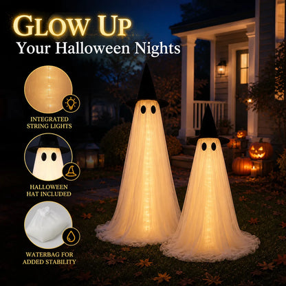 4FT Lighted Halloween Ghost Yard Decorations