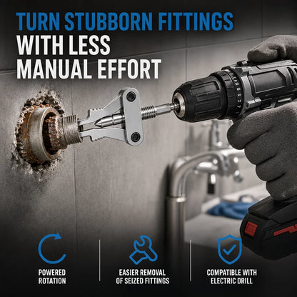 Universal Drill-Driven Broken Pipe Thread Extractor Set