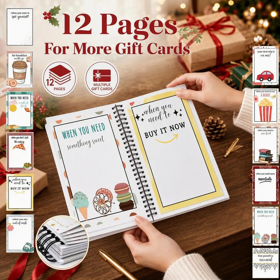 DIY Christmas Gift Card Holder Book 5x7 Inch