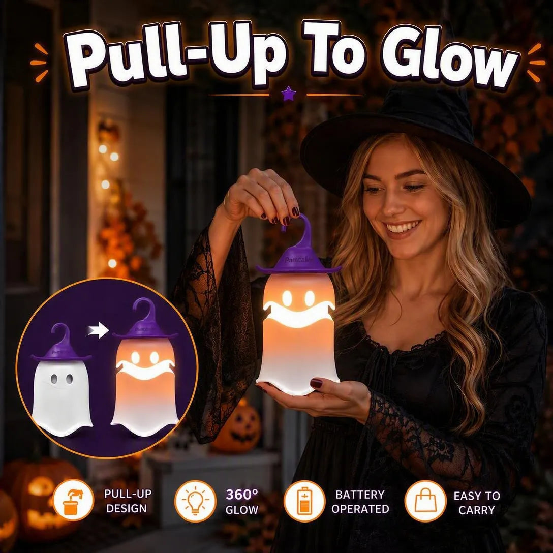 Pull-Up Halloween Lanterns With Fun LED Character Designs