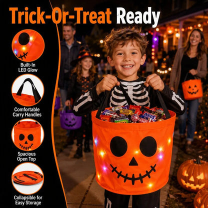 Light Up Halloween Candy Buckets For Trick Or Treating
