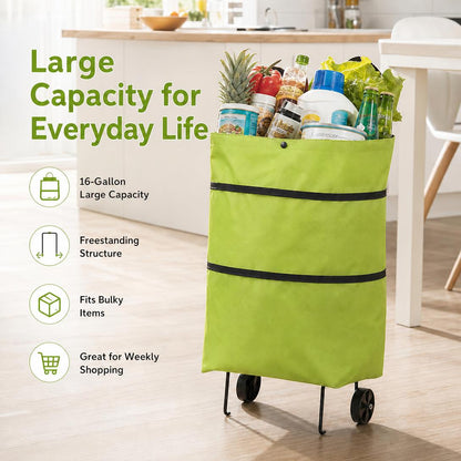 Portable Foldable Shopping Trolley Bag with Wheels