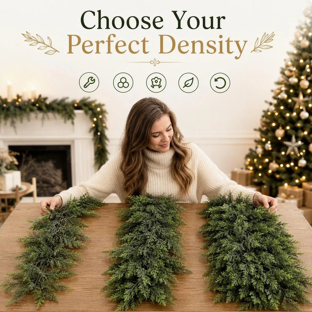 Lush Christmas Cedar Garland For Festive Holiday Decor