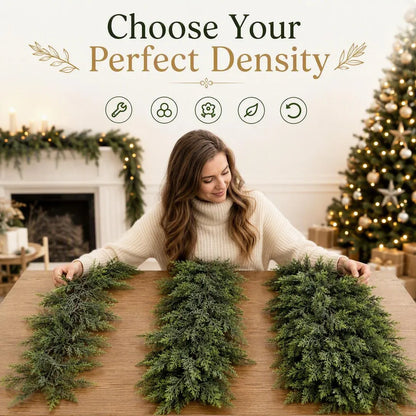 Lush Christmas Cedar Garland For Festive Holiday Decor
