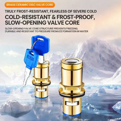 🎁Brass Lockable Outdoor Faucet With Anti-Theft Key